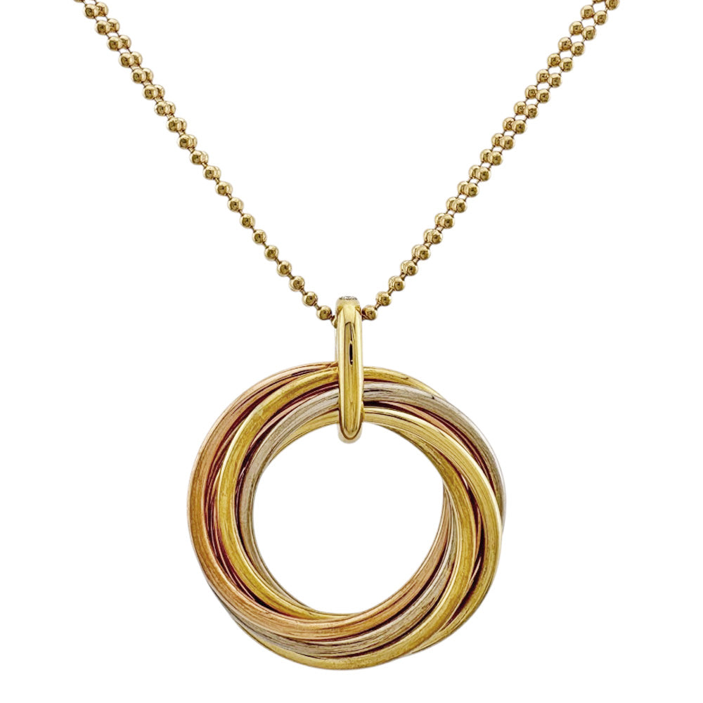 CARTIER カルティエ トリニティ 7連 ネックレス 18金 K18ピンク