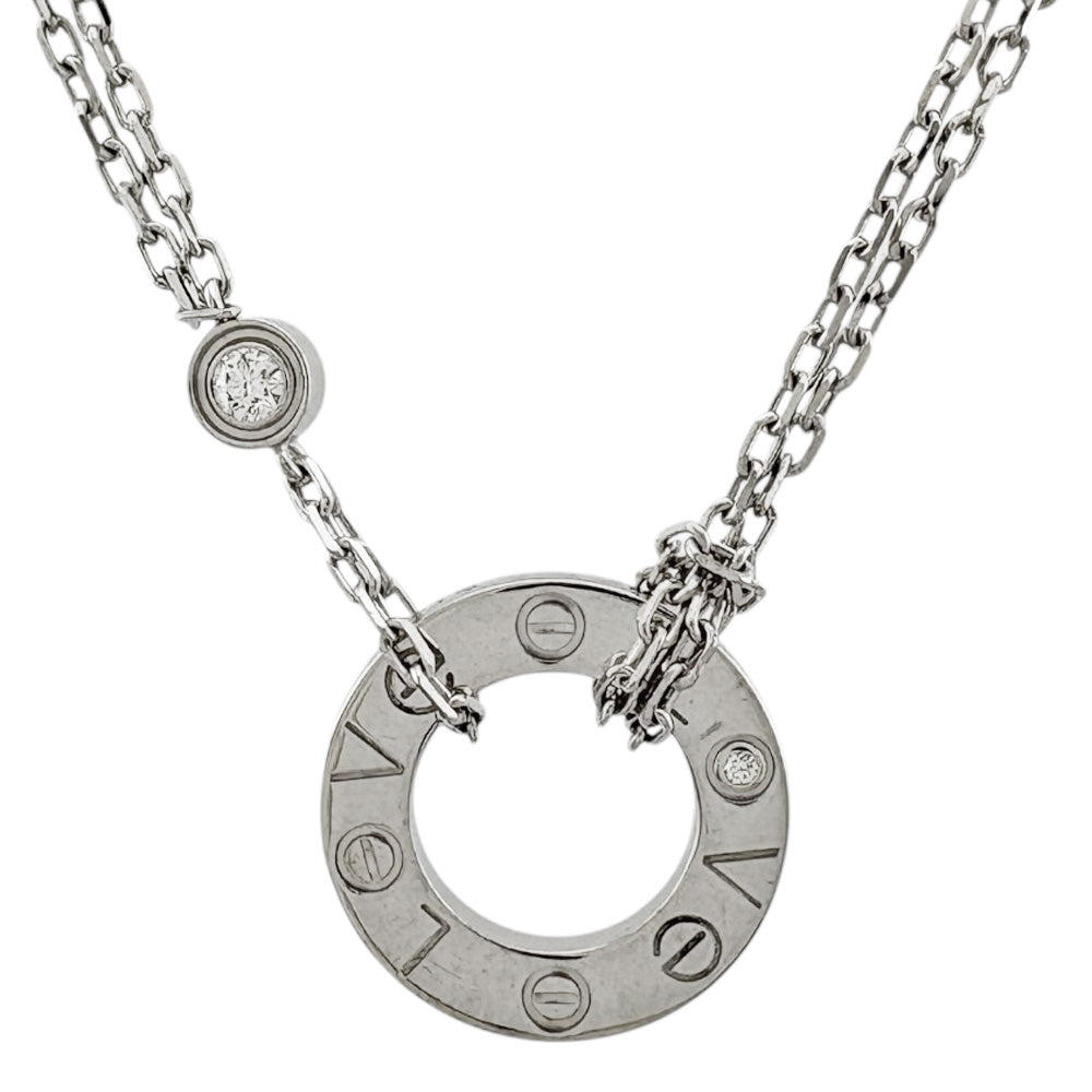 CARTIER カルティエ ラブ ネックレス 18金 K18ホワイトゴールド