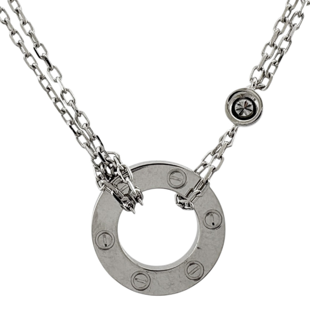 CARTIER カルティエ ラブ ネックレス 18金 K18ホワイトゴールド
