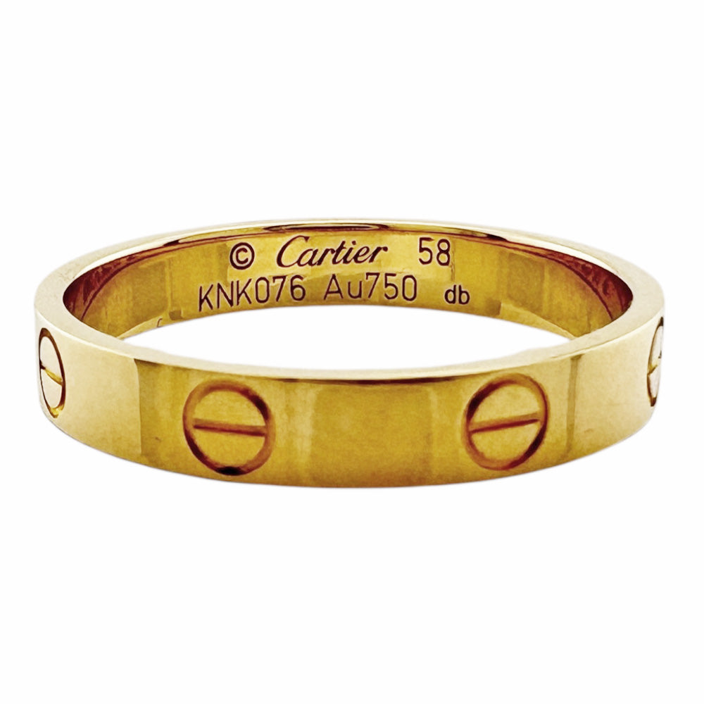 CARTIER カルティエ ミニラブ リング 指輪 17.5号 18金 K18イエロー
