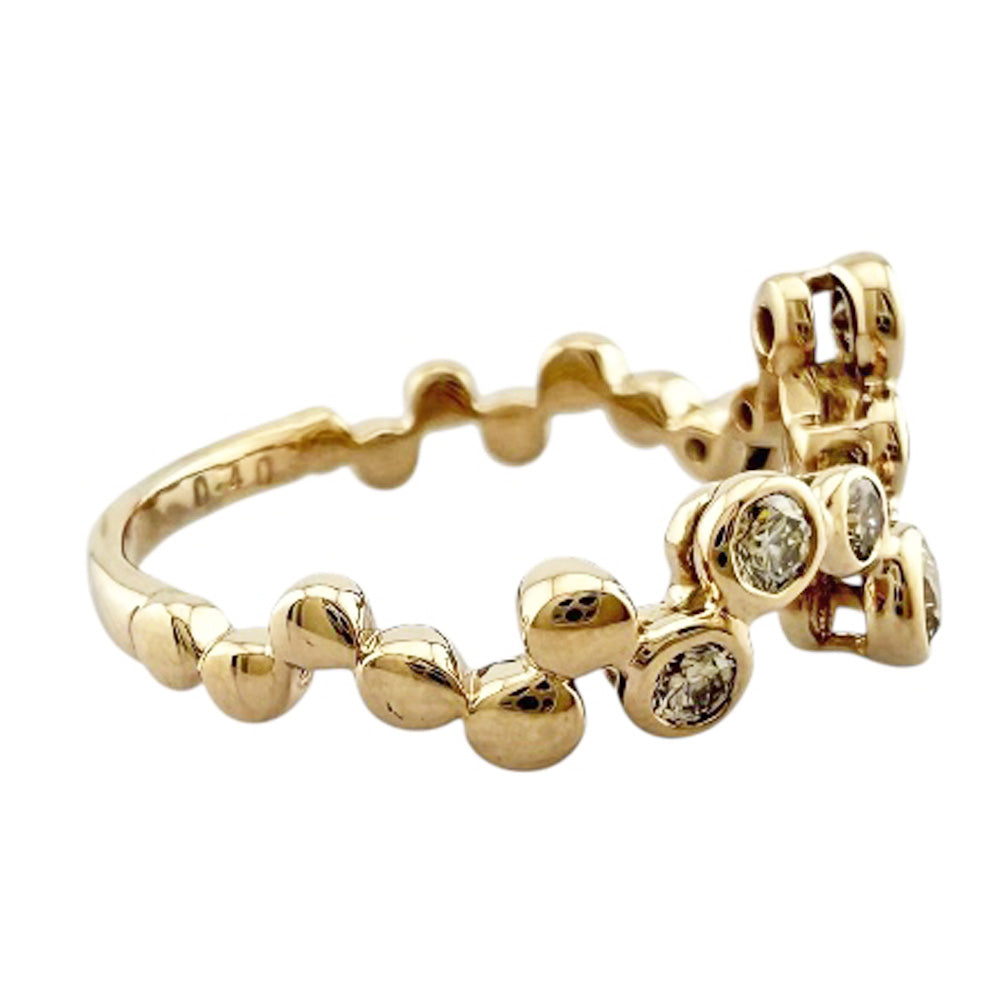 ブラウンゴールド ブラウンダイヤモンド リング 指輪 9.5号 18金 K18