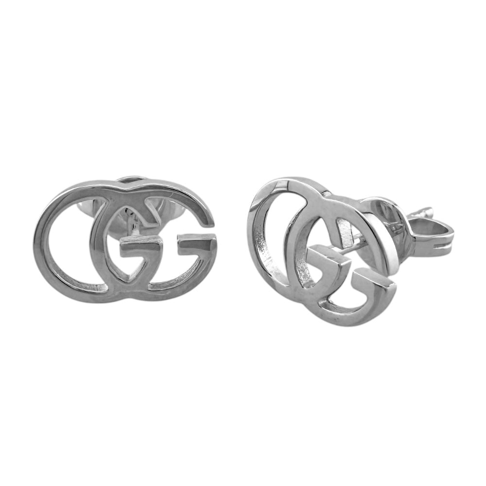 GUCCI グッチ GG ピアス 18金 K18ホワイトゴールド レディース