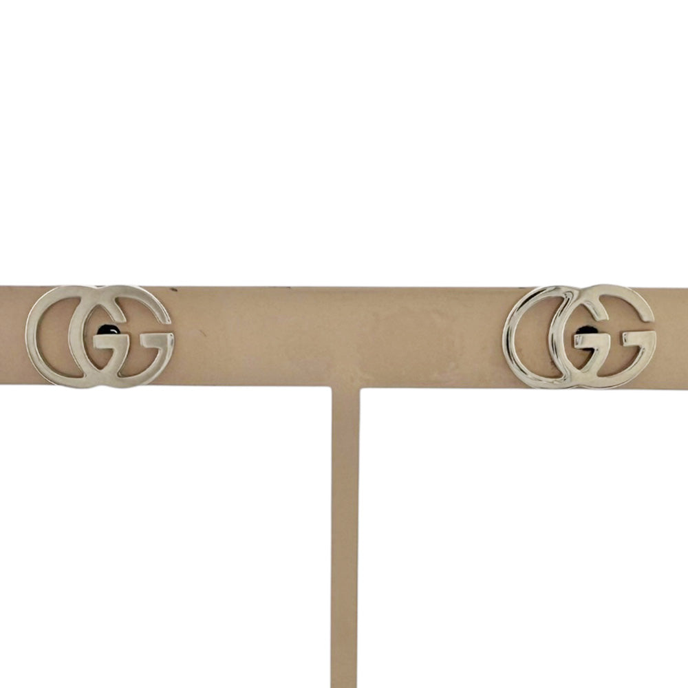 GUCCI グッチ GG ピアス 18金 K18ホワイトゴールド レディース