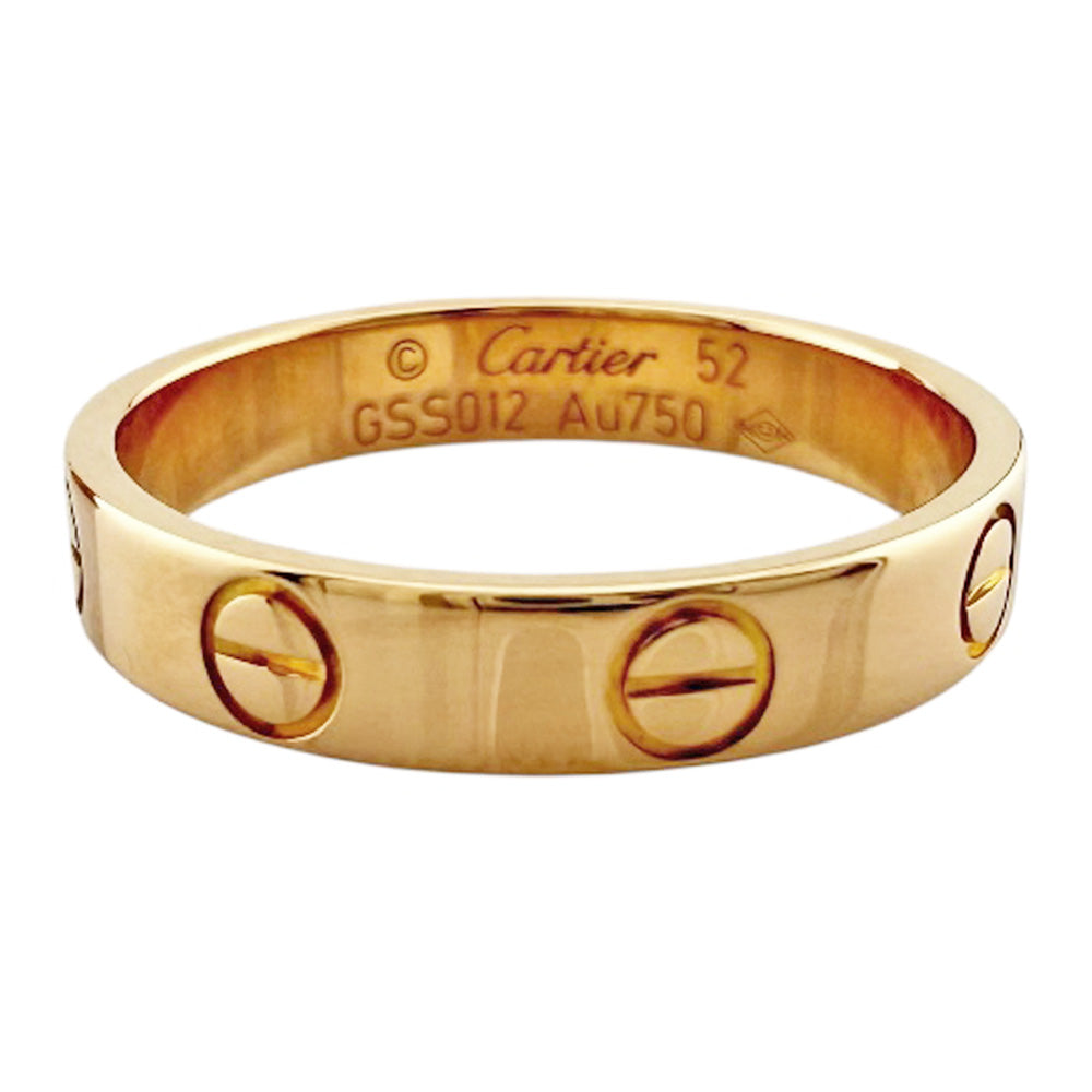 CARTIER カルティエ ミニラブ リング 指輪 12号 18金 K18ピンク