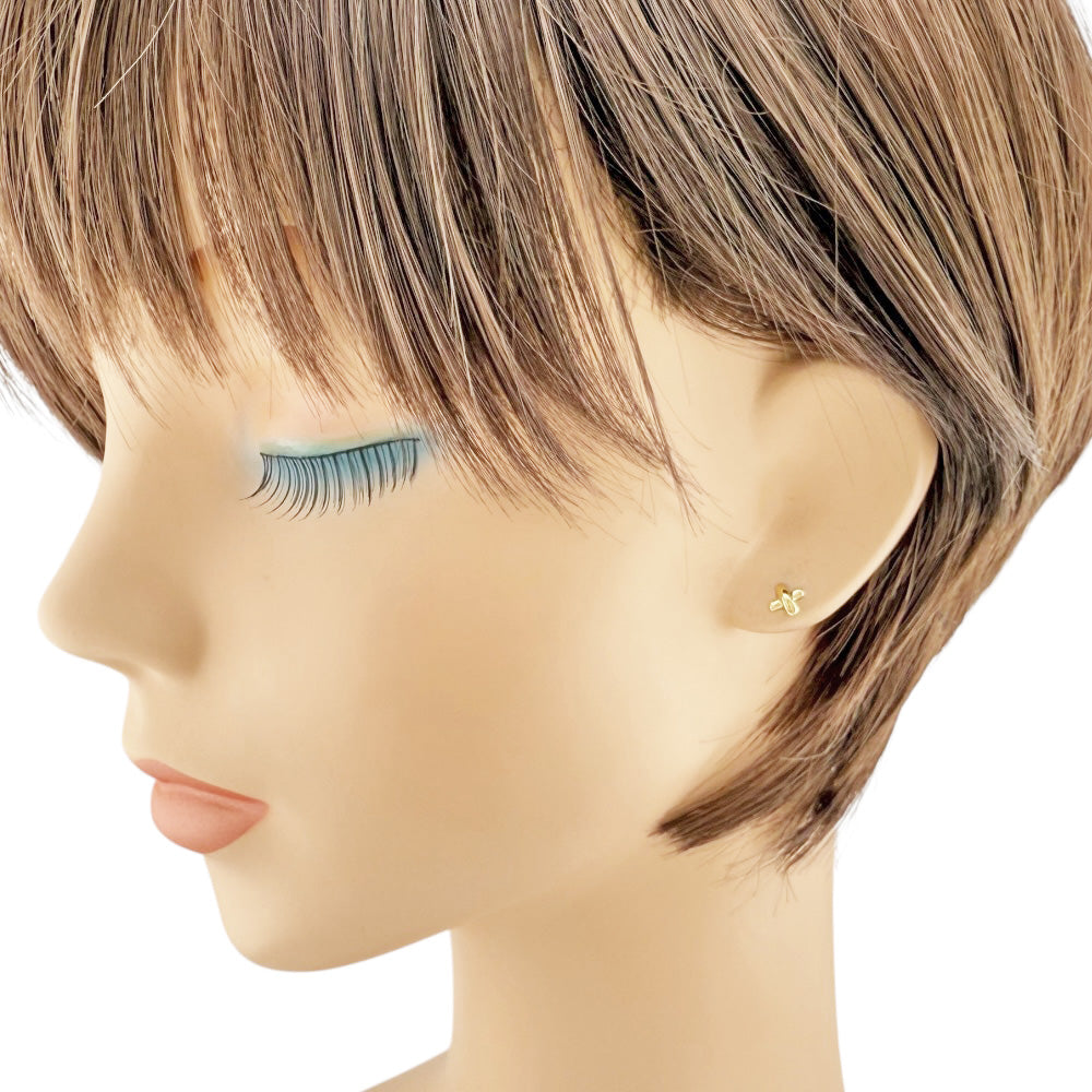 TIFFANY&Co. ティファニー クロスステッチ ピアス 18金 K18イエロー