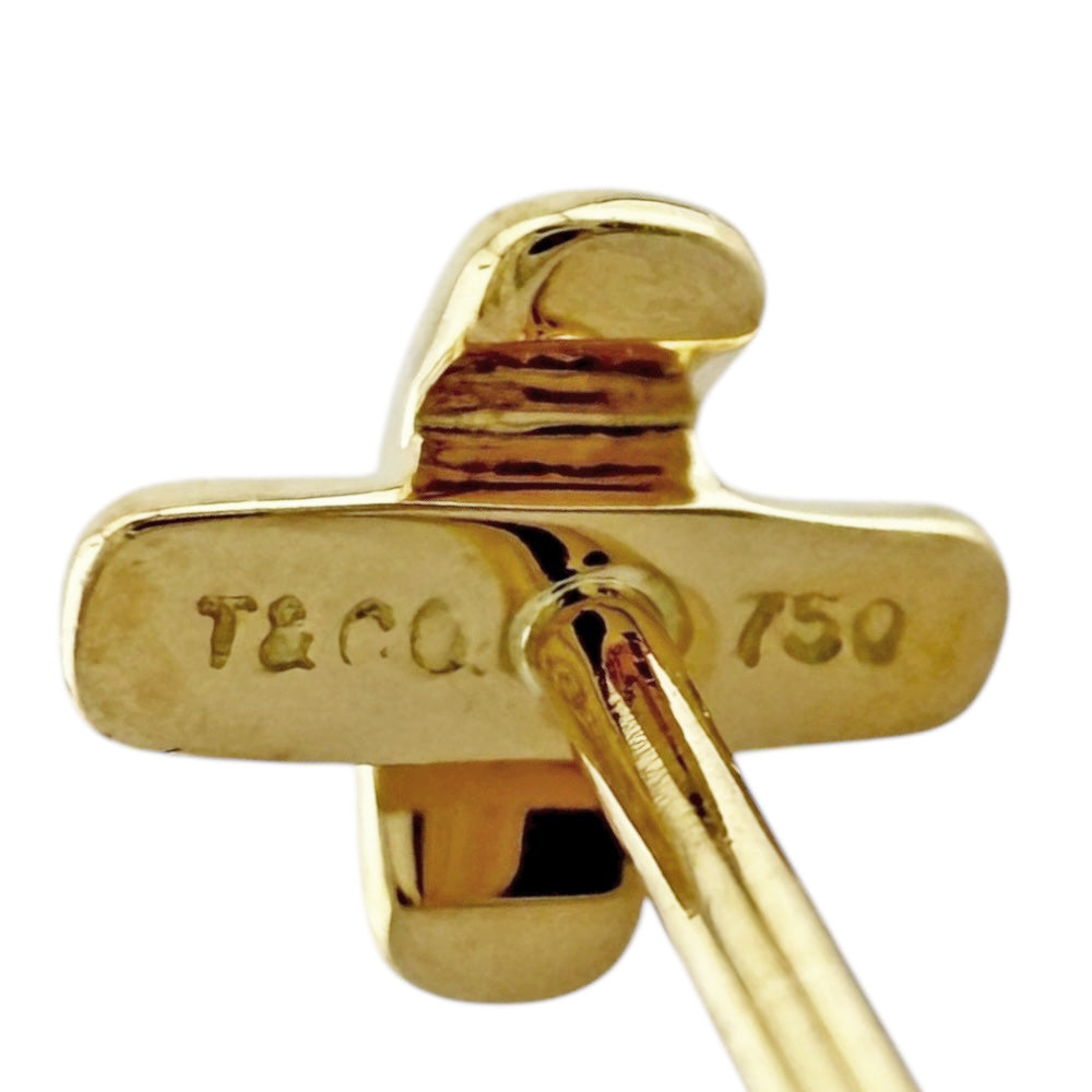 TIFFANY&Co. ティファニー クロスステッチ ピアス 18金 K18イエロー