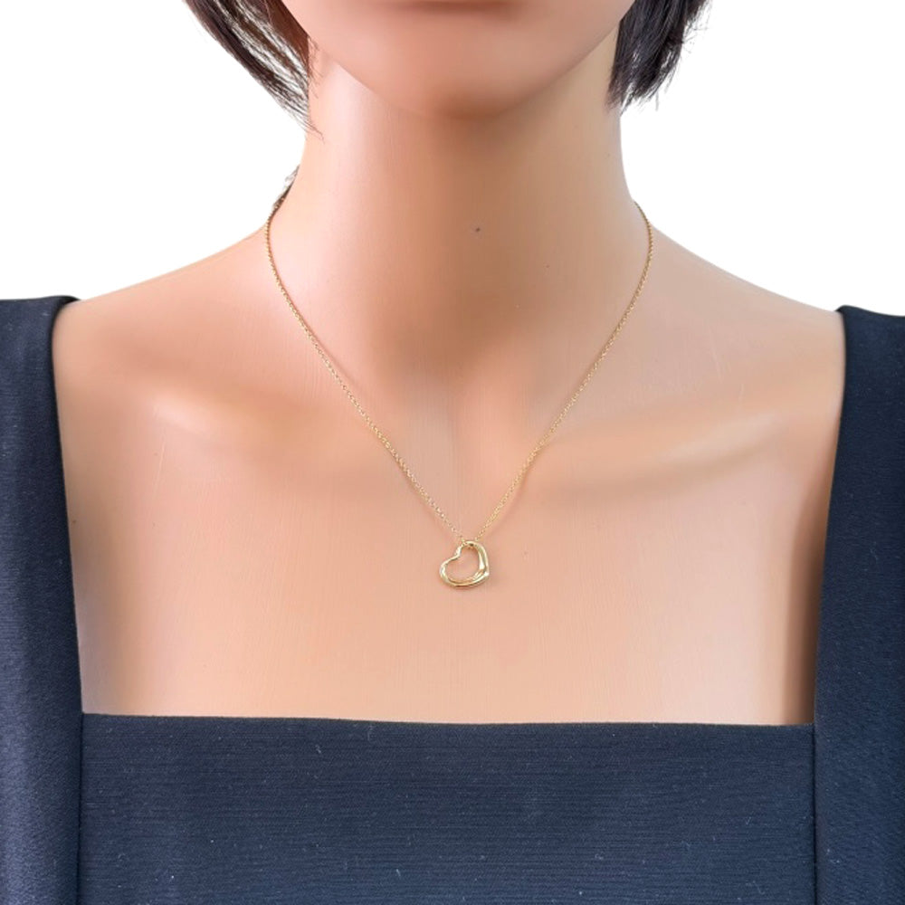 TIFFANY&Co. ティファニー オープンハート ネックレス 18金 K18
