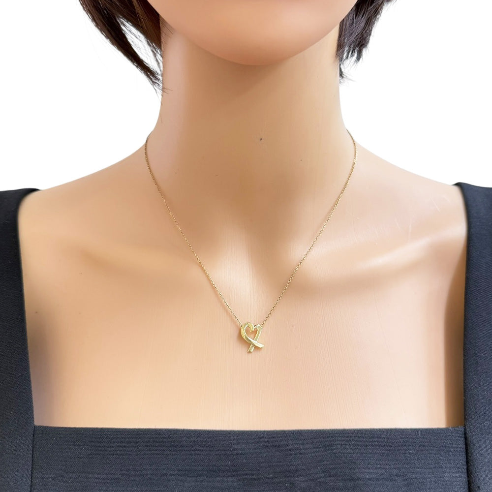 TIFFANY&Co. ティファニー ラビングハート ネックレス 18金 K18