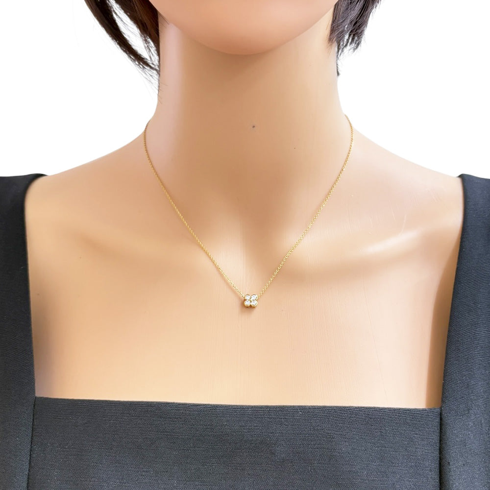 TIFFANY&Co. ティファニー ベゼルセット ネックレス 18金 K18イエロー 
