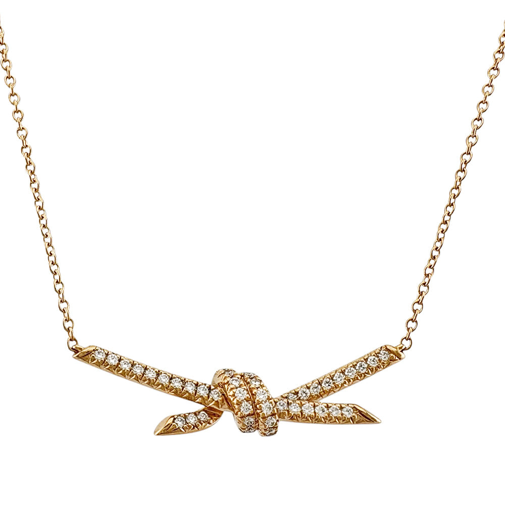 TIFFANY&Co. ティファニー ノット ネックレス 18金 K18ピンクゴールド
