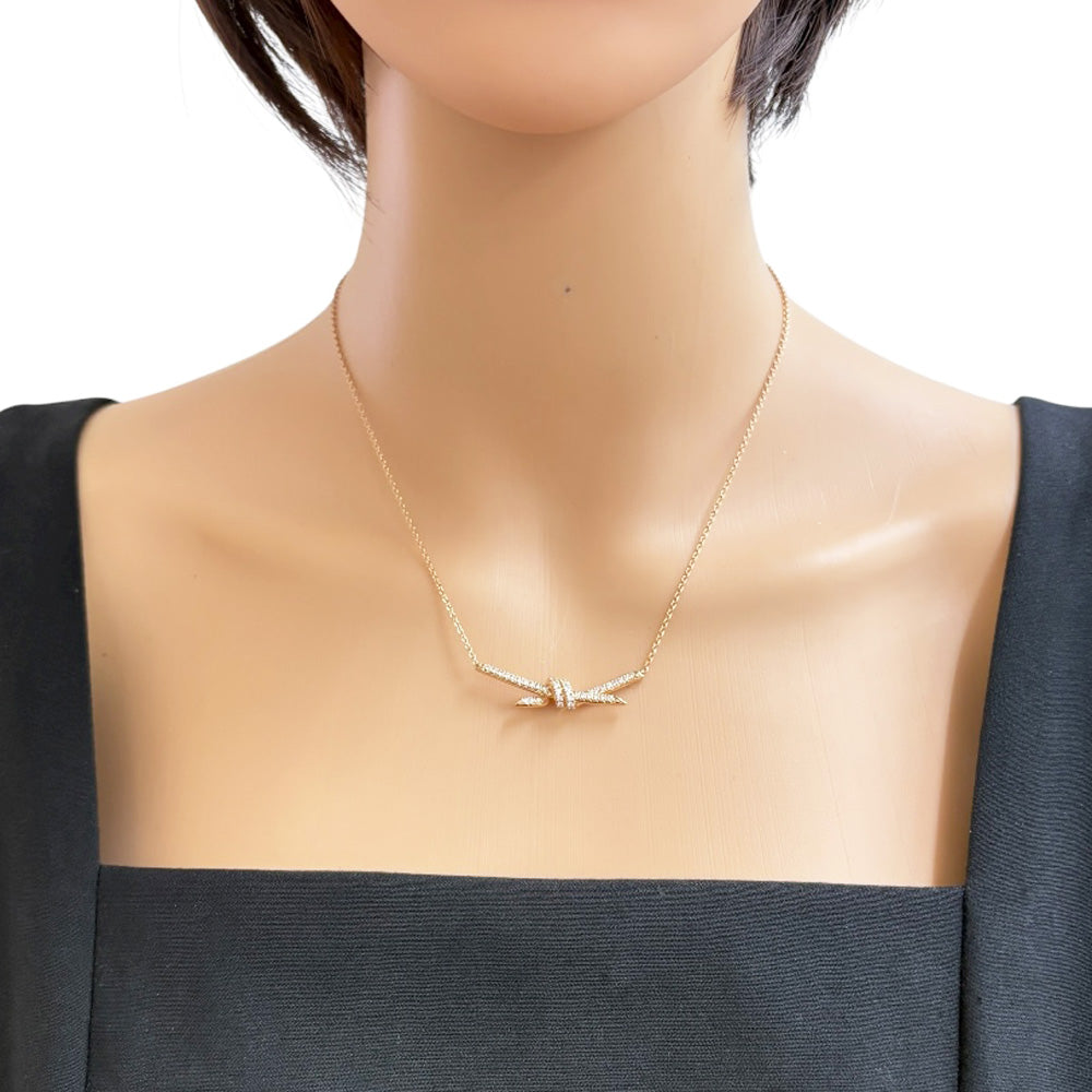 TIFFANY&Co. ティファニー ノット ネックレス 18金 K18ピンクゴールド