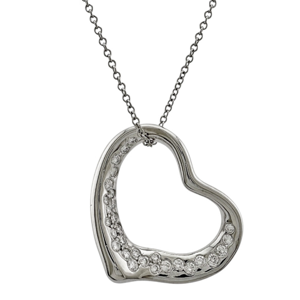 TIFFANY&Co. ティファニー オープンハート ネックレス Pt950プラチナ