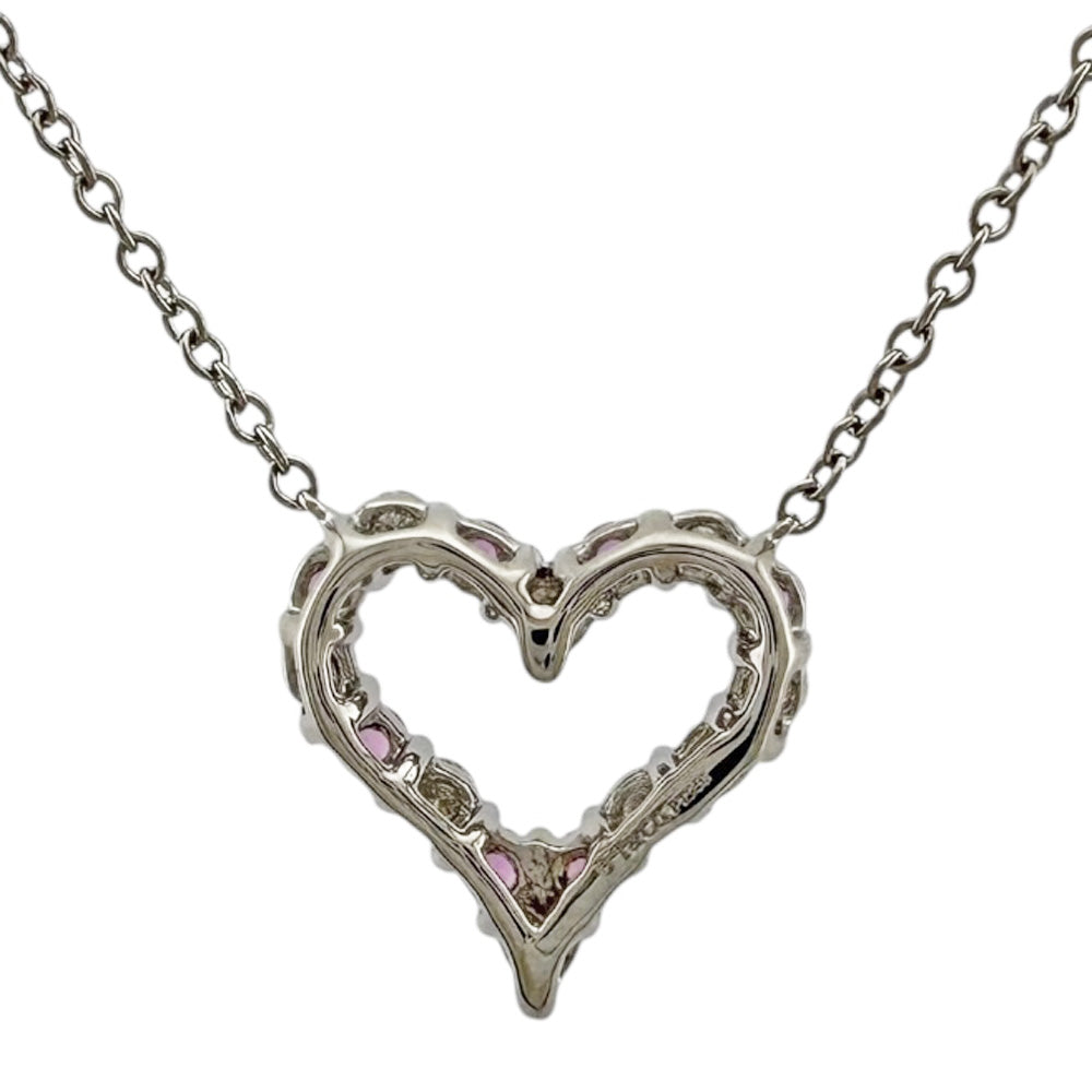 9/美品 ティファニー PT950 センチメンタルハート ダイヤ ネックレス ティファニー TIFFANY＆CO センチメンタルハートネックレスSM Pt950