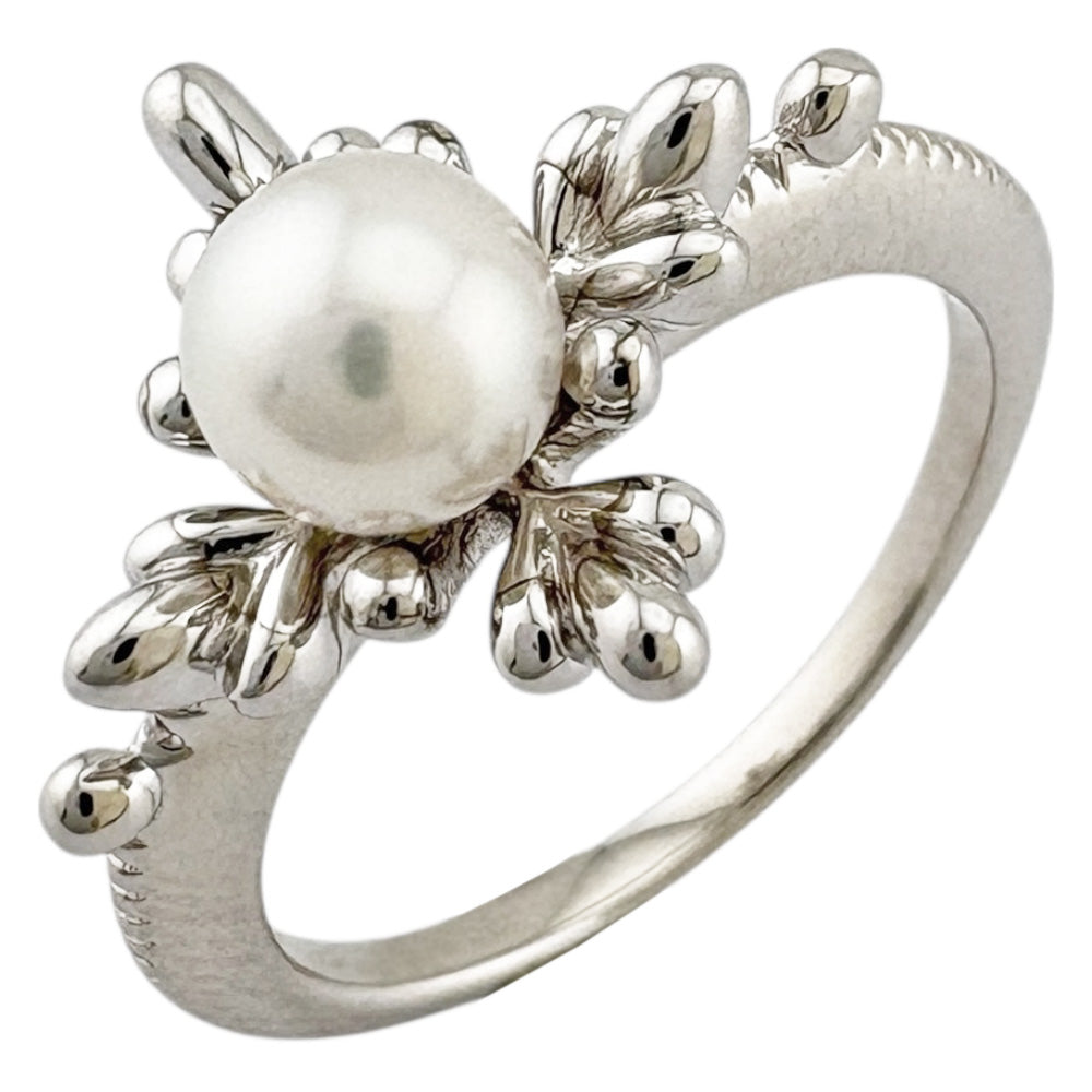 MIKIMOTO ミキモト リング 指輪 8.5号 18金 K18ホワイトゴールド 