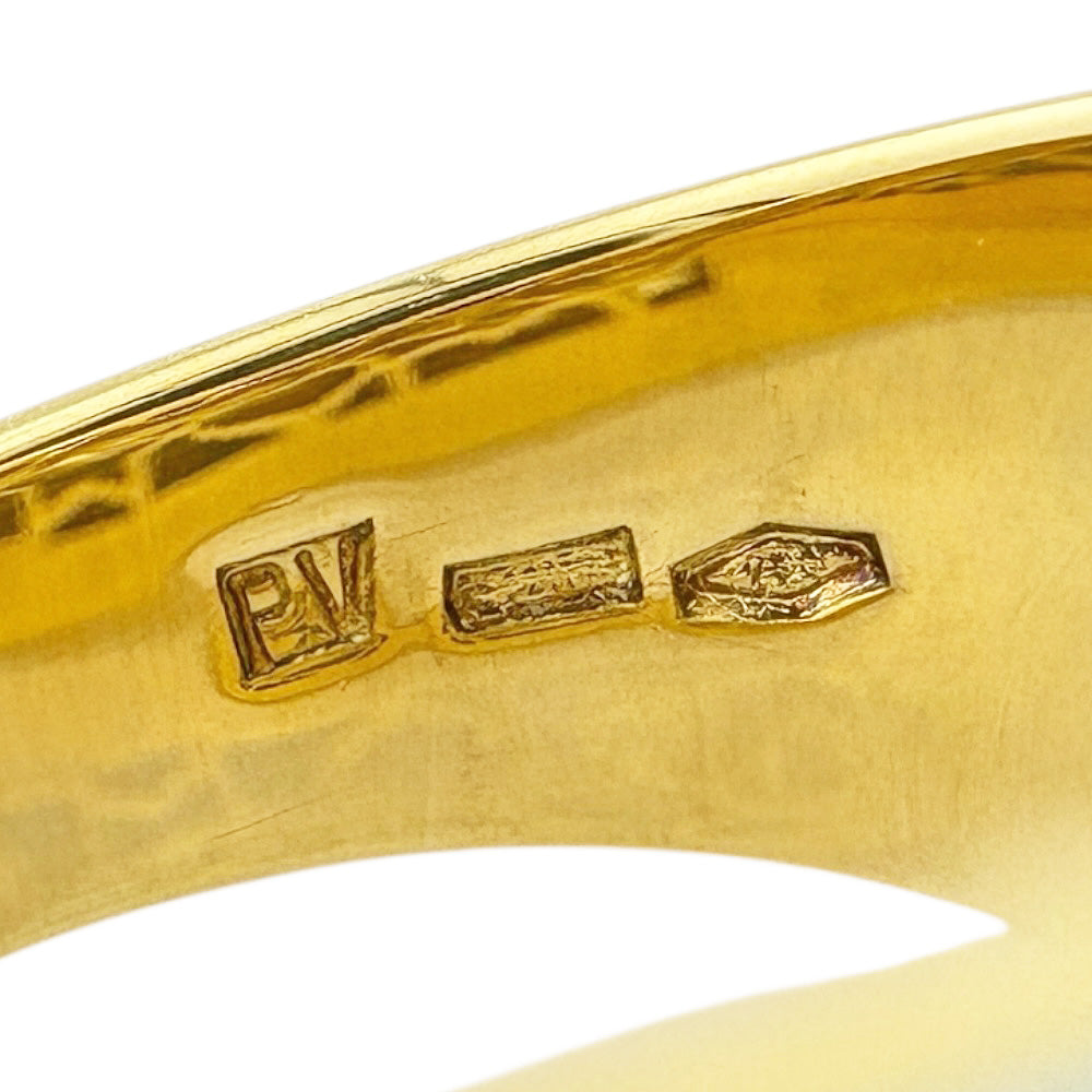 Ponte Vecchio Enamel Fish Ring Ring No. 14 18K K18 Yellow Gold