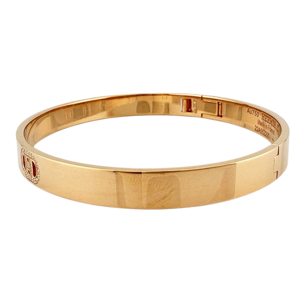 HERMES エルメス H・ダンクル バングル 18金 K18ピンクゴールド