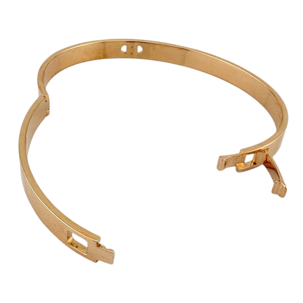 HERMES エルメス H・ダンクル バングル 18金 K18ピンクゴールド