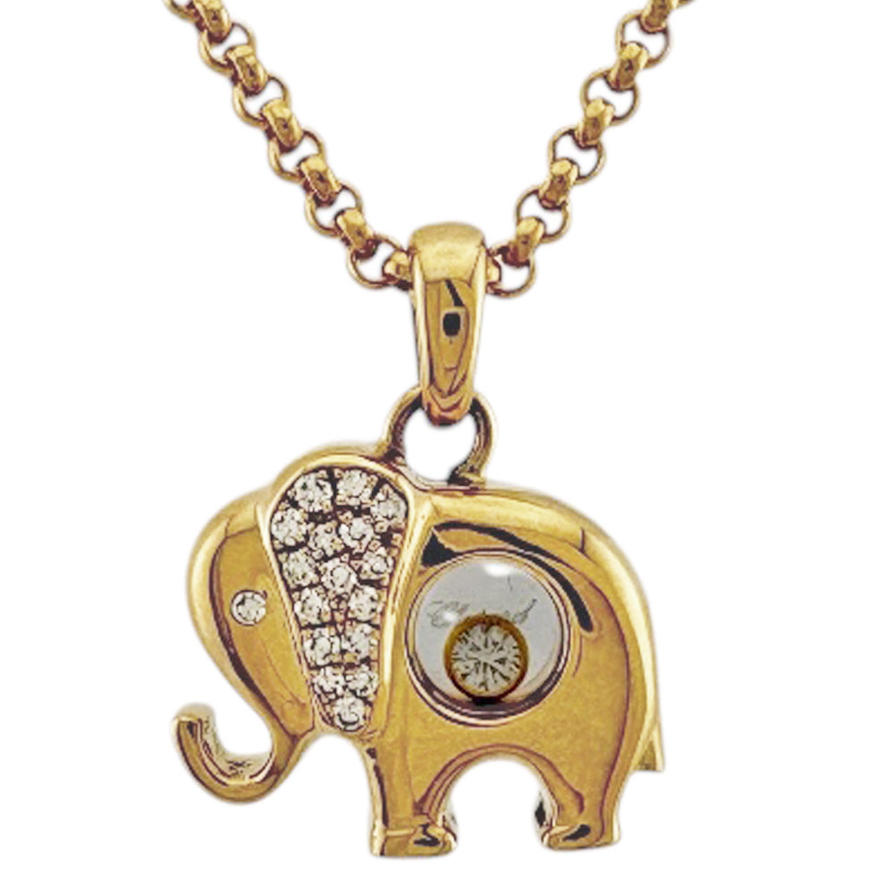 ショパール Chopard ハッピーダイヤモンド k18 750 金無垢 ショパールハッピーダイヤモンド テディベア ダイヤ サファイア ユニ
