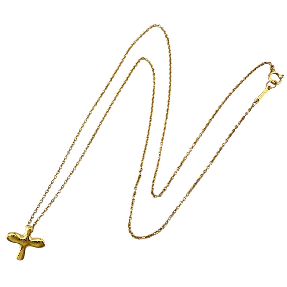 TIFFANY&Co. ティファニー バードクロス ネックレス 18金 K18イエロー