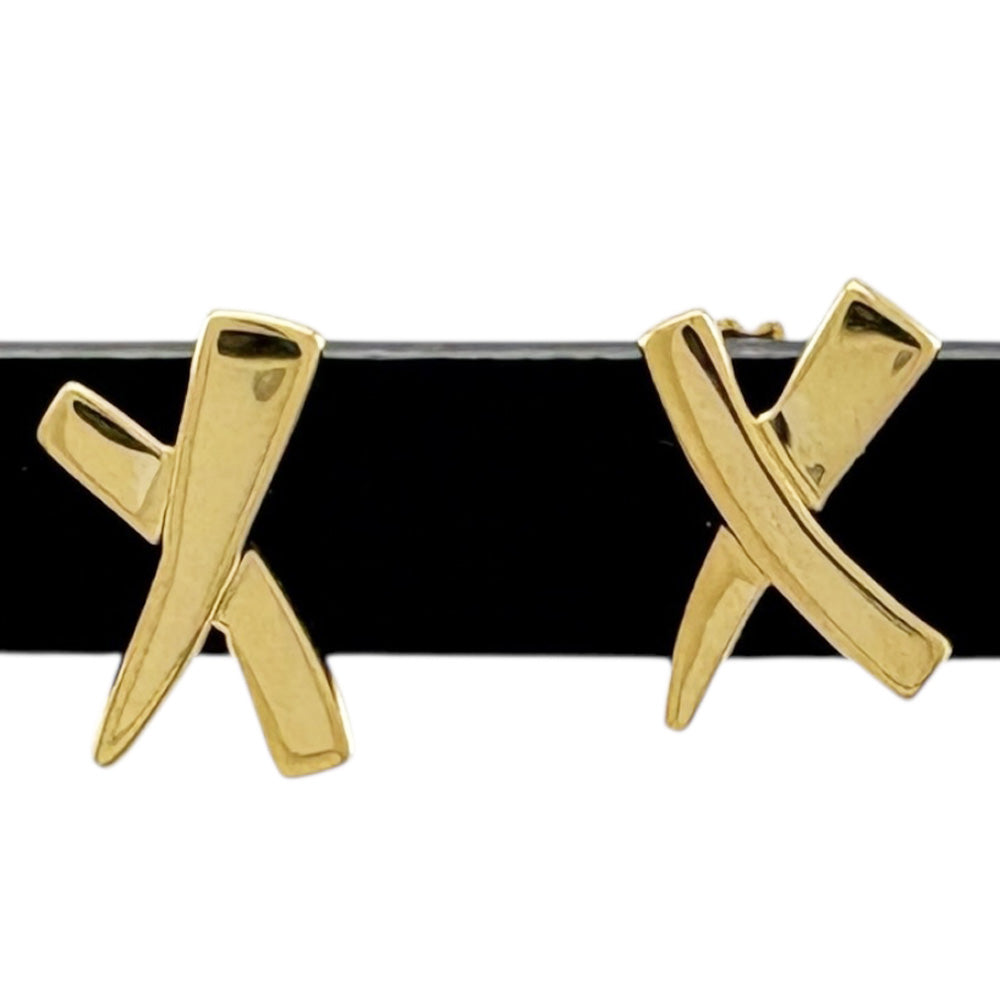 TIFFANY&Co. ティファニー キス ピアス 18金 K18イエローゴールド