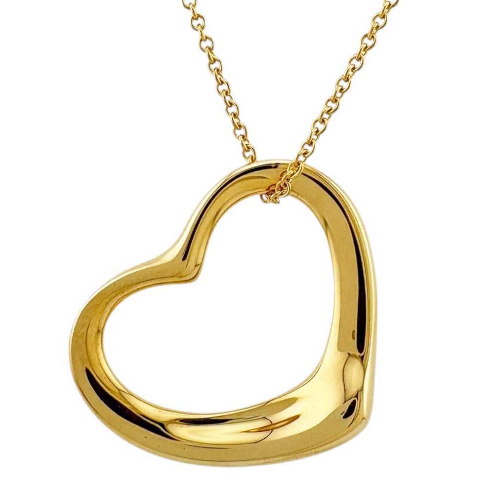 TIFFANY&Co. Tiffany Open Heart Necklace 18K K18 Yellow Gold