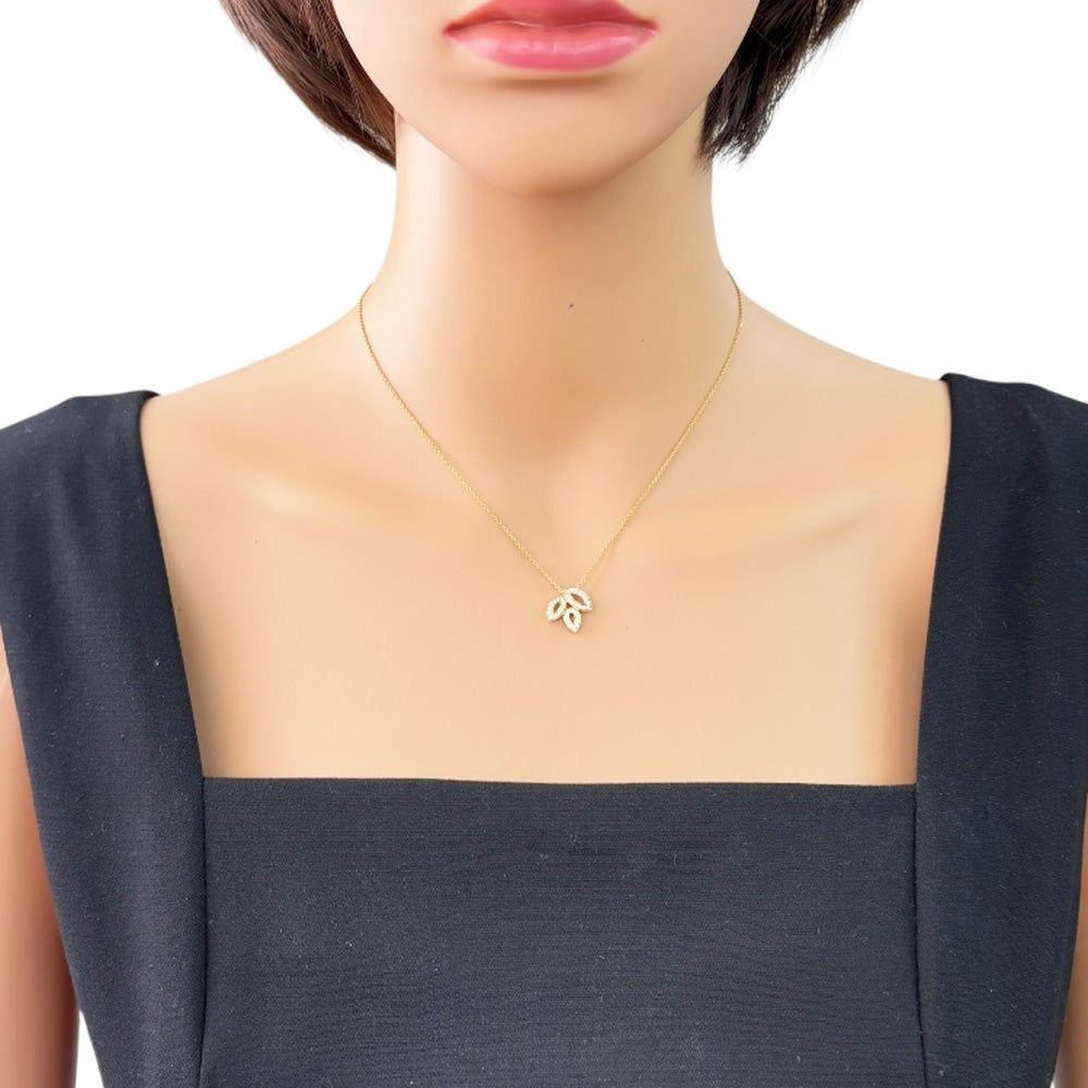 HARRY WINSTON ハリーウィンストン リリークラスター ネックレス 18金