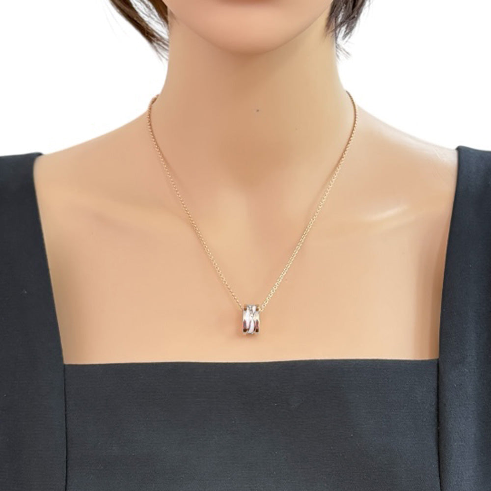 BVLGARI B-ZERO.1 B-ZERO ONE Design Legend Necklace 18K K18 Pink