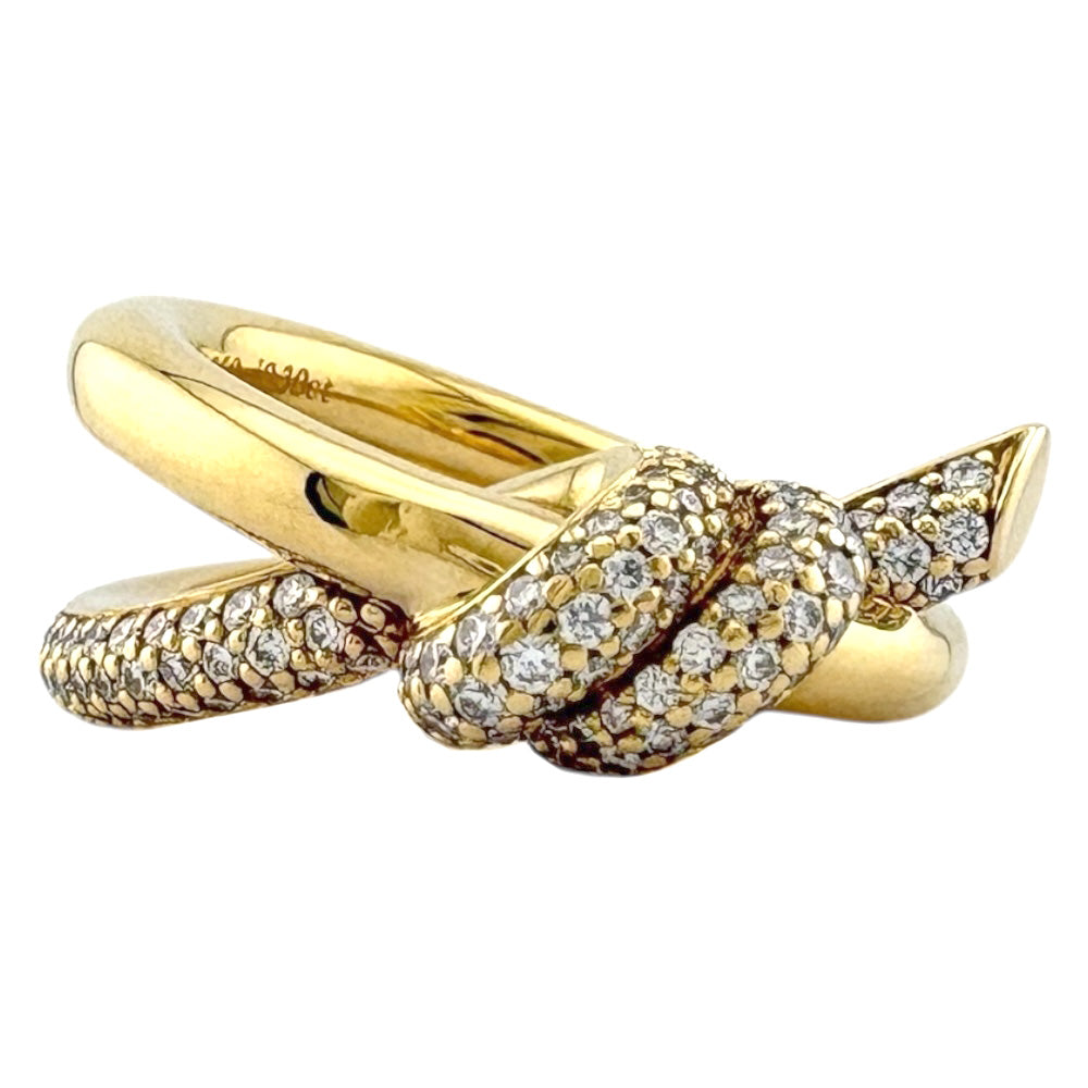 TIFFANY&Co. ティファニー ノット ダブル ロウ リング 指輪 5.5号 18金
