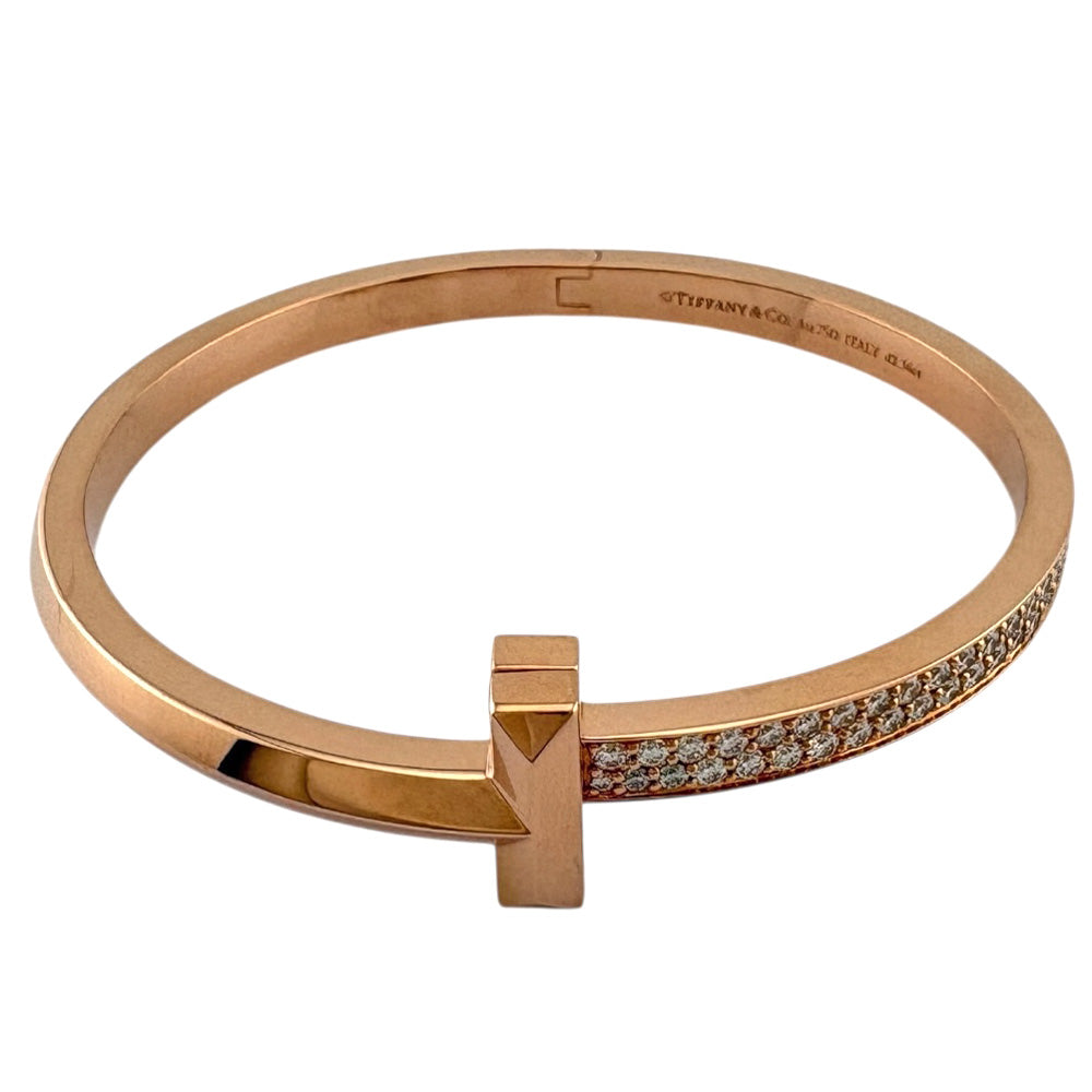 Tiffany&Co バングル TIFFANY&Co. ティファニー Tワン ワイド ヒンジバングル ダイヤモンド