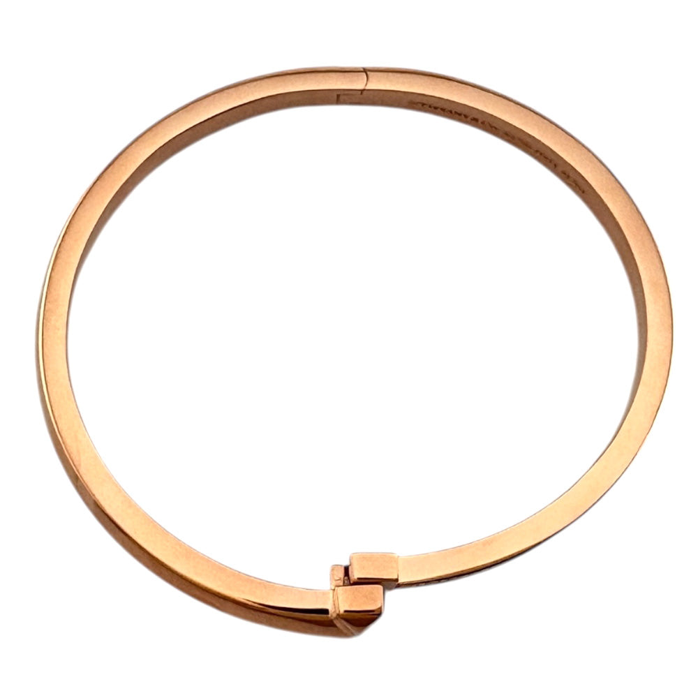 Tiffany & Co. ダイヤモンド付きバングル TIFFANY&Co. ティファニー Tワン ワイド ヒンジバングル ダイヤモンド