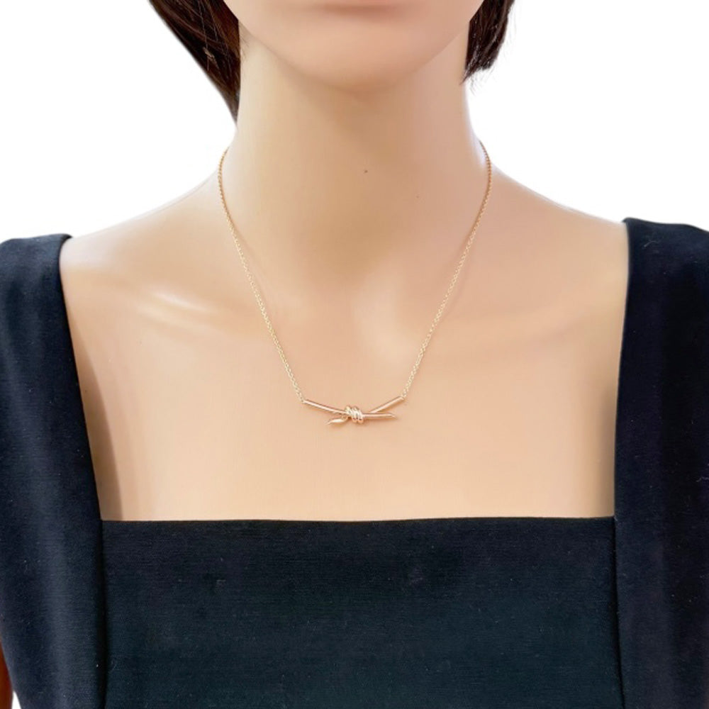 TIFFANY&Co. ティファニー ノット ネックレス 18金 K18ピンクゴールド