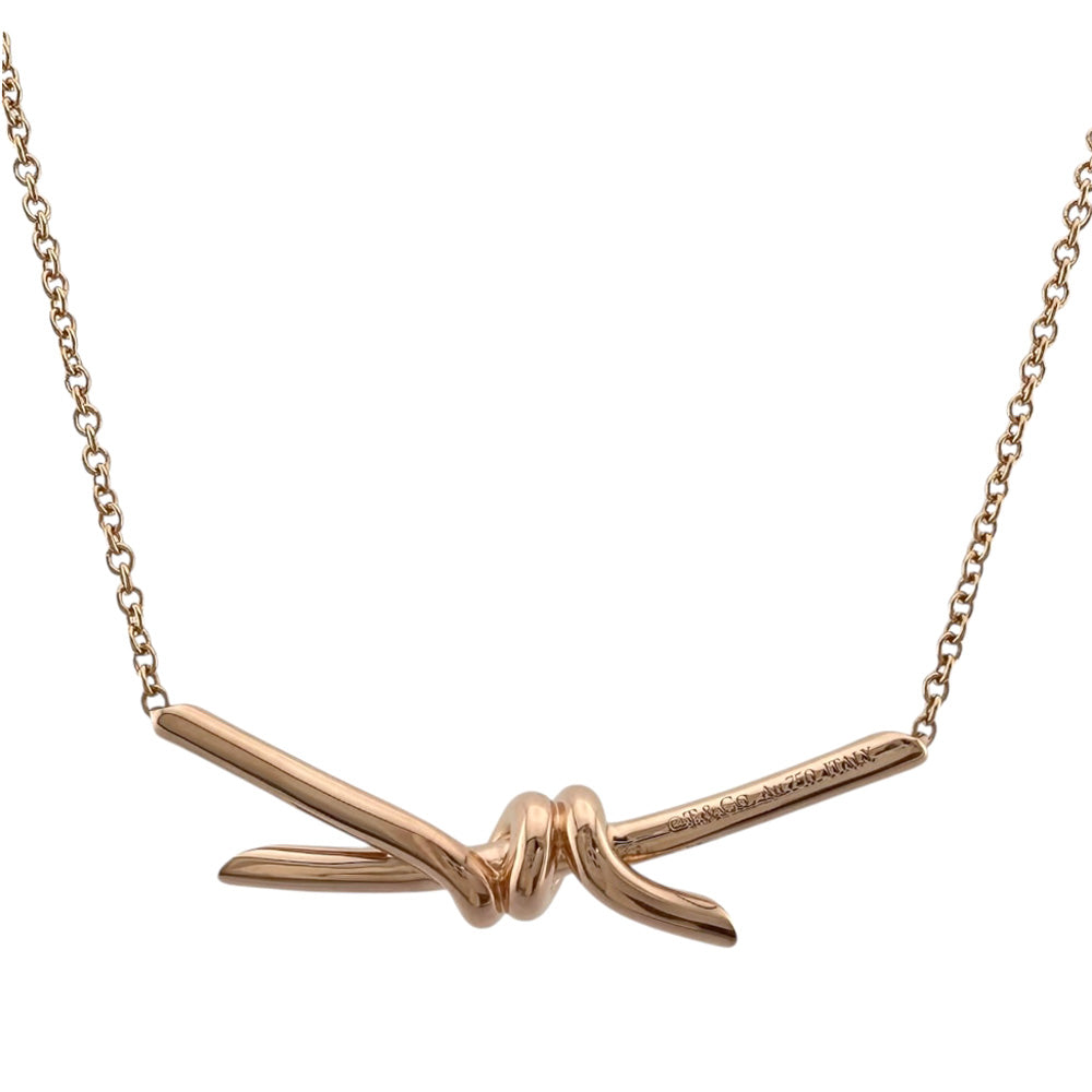 TIFFANY&Co. ティファニー ノット ネックレス 18金 K18ピンクゴールド