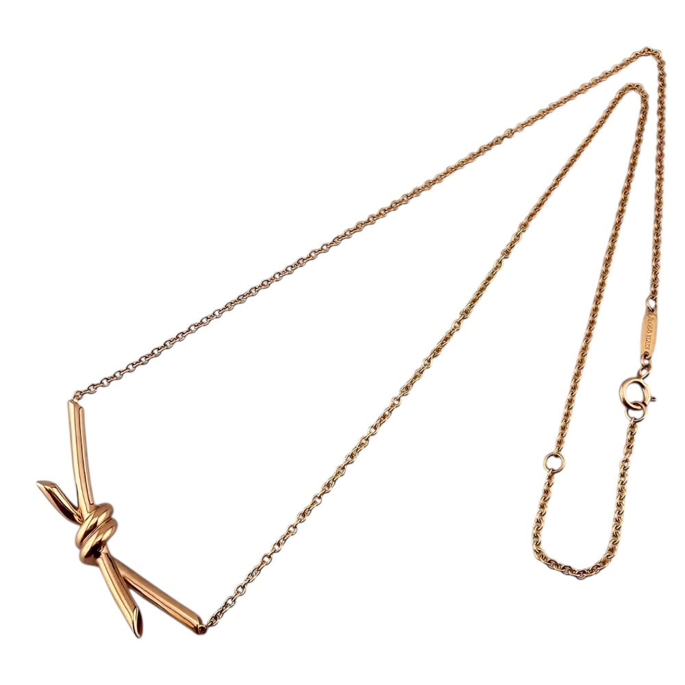 TIFFANY&Co. ティファニー ノット ネックレス 18金 K18ピンクゴールド
