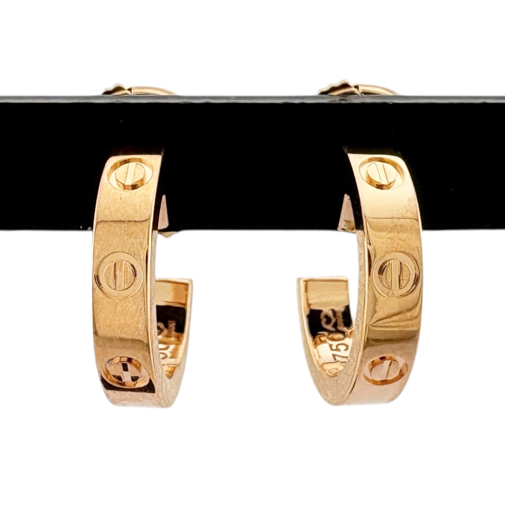 CARTIER カルティエ ミニラブ ピアス 18金 K18ピンクゴールド
