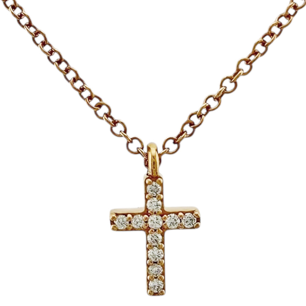 TIFFANY&Co. ティファニー メトロクロス ネックレス 18金 K18ピンク