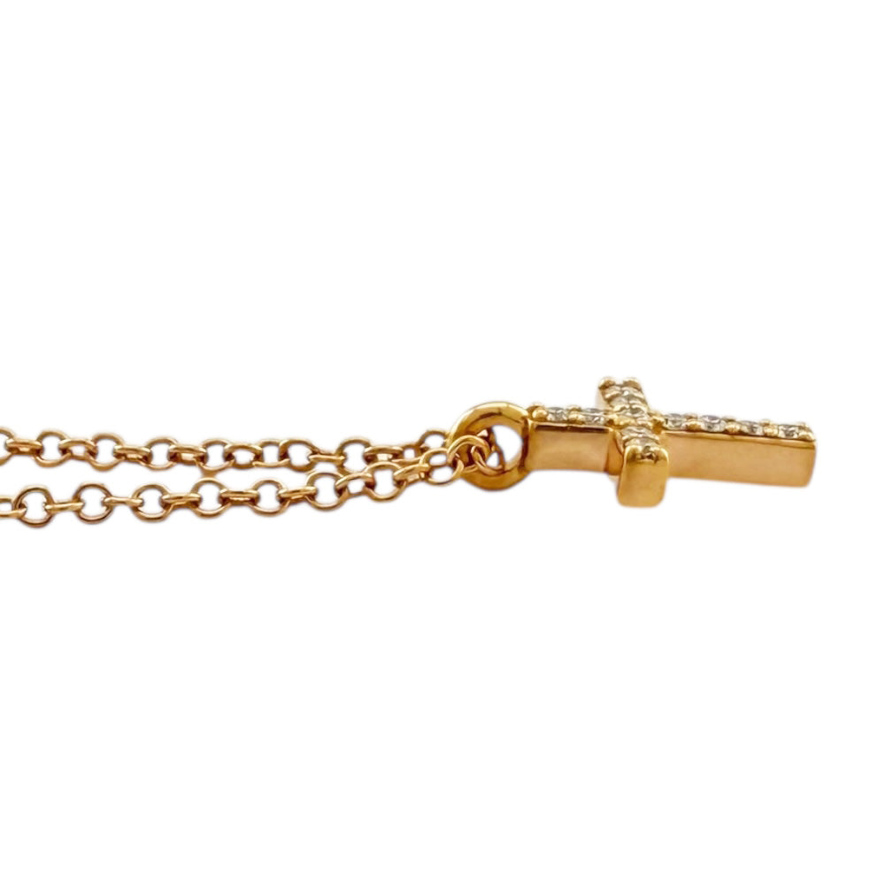 TIFFANY&Co. ティファニー メトロクロス ネックレス 18金 K18ピンク