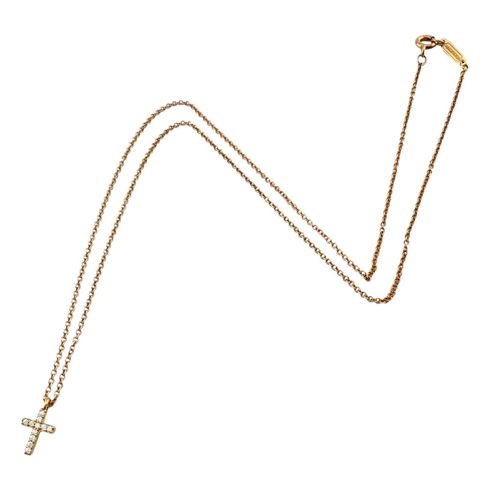 TIFFANY&Co. ティファニー メトロクロス ネックレス 18金 K18ピンク