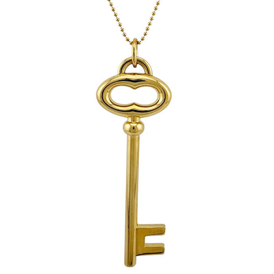 TIFFANY&Co. ティファニー オーバルキー ネックレス 18金 K18イエロー