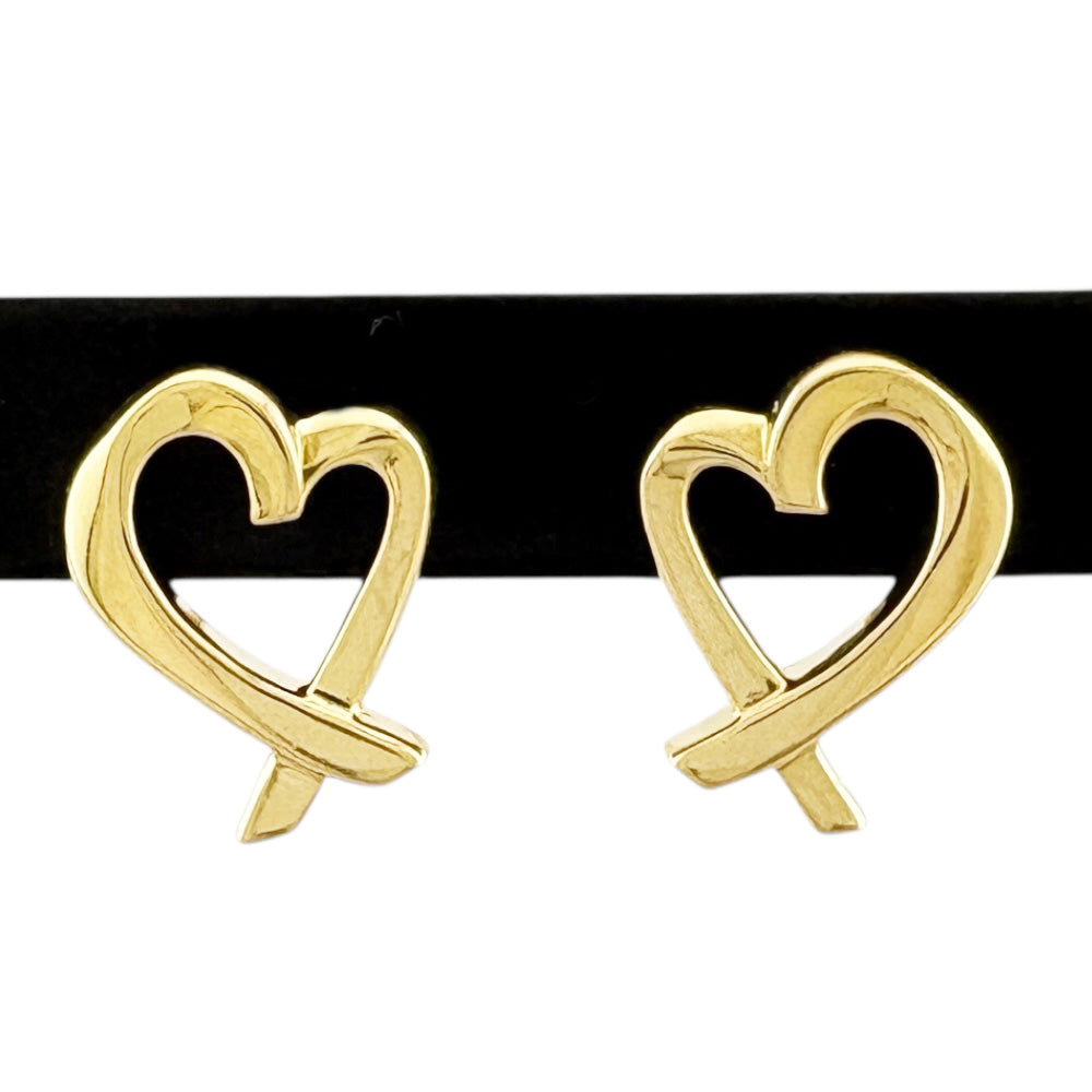 TIFFANY&Co. ティファニー ラビングハート ピアス 18金 K18イエロー