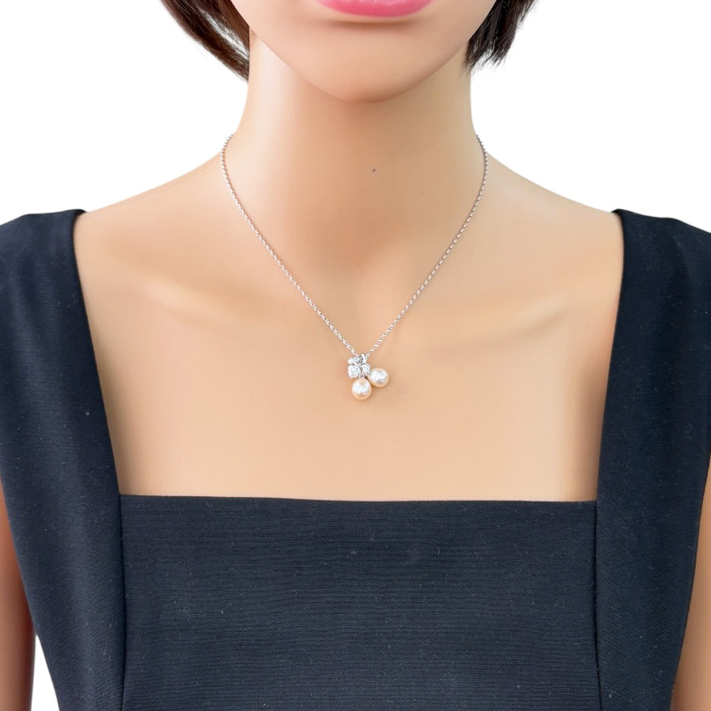 MIKIMOTO ミキモト ネックレス 18金 K18ホワイトゴールド パール
