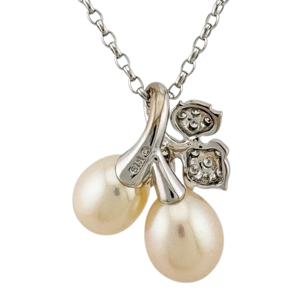 MIKIMOTO ミキモト ネックレス 18金 K18ホワイトゴールド パール