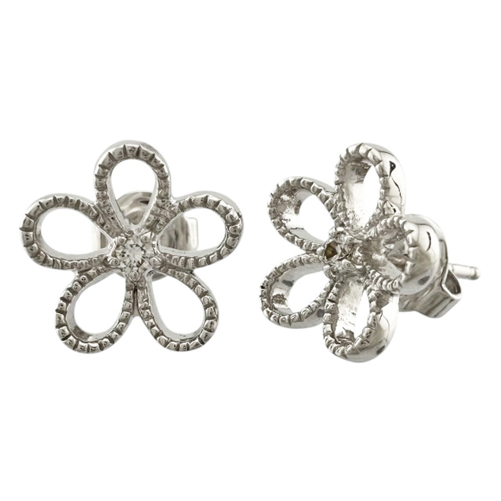 MIKIMOTO ミキモト ピアス 18金 K18ホワイトゴールド ダイヤモンド 