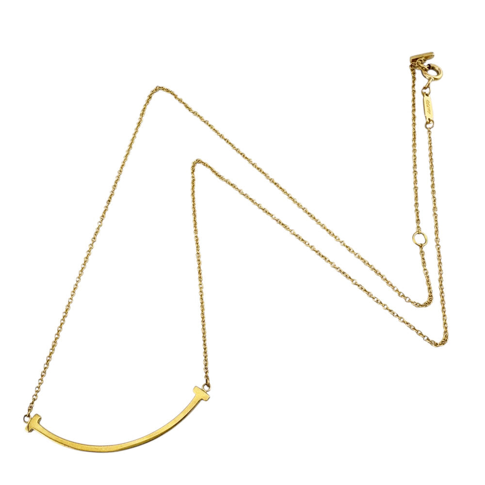 TIFFANY&Co. ティファニー Tスマイル ネックレス 18金 K18イエロー