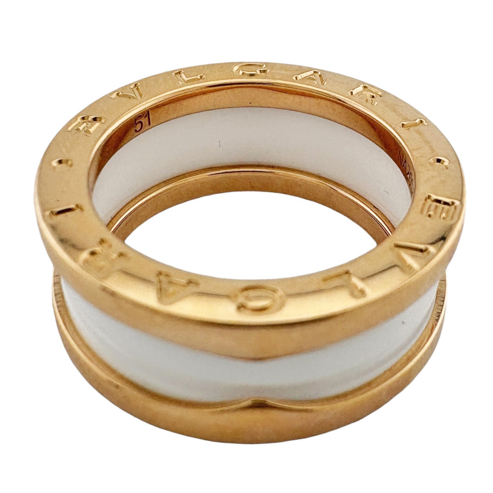 BVLGARI ブルガリ B-zero.1 ビーゼロワン ホワイトセラミック リング