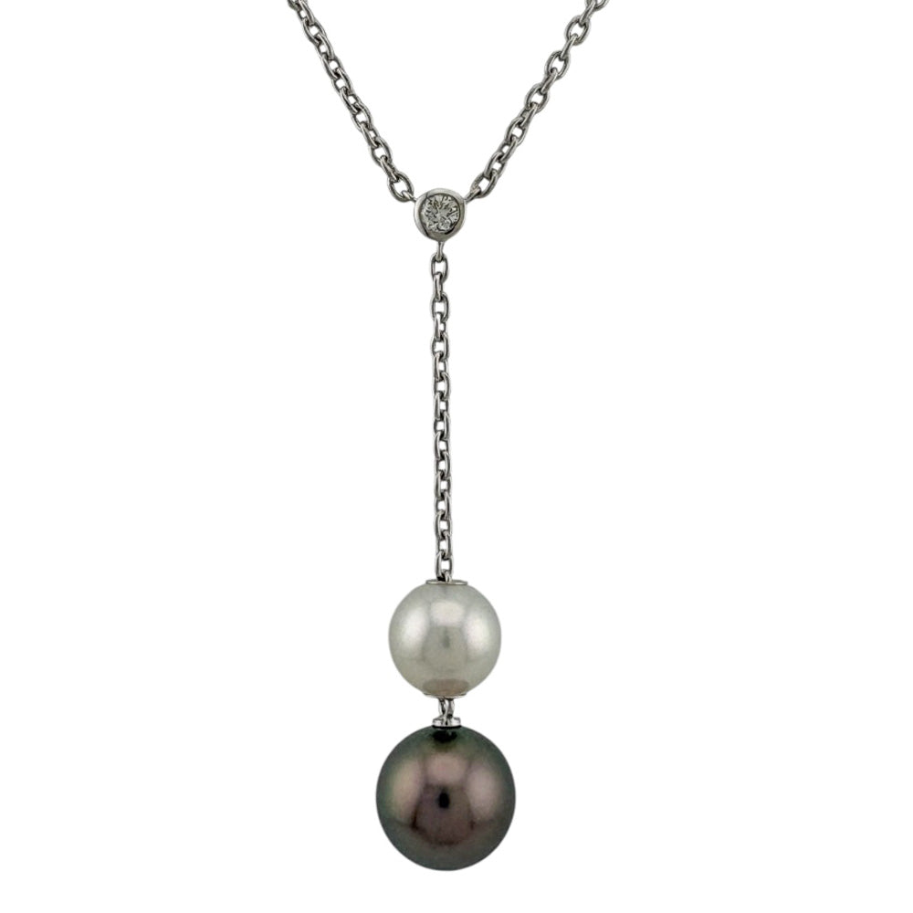 MIKIMOTO ミキモト ネックレス 18金 K18ホワイトゴールド パール