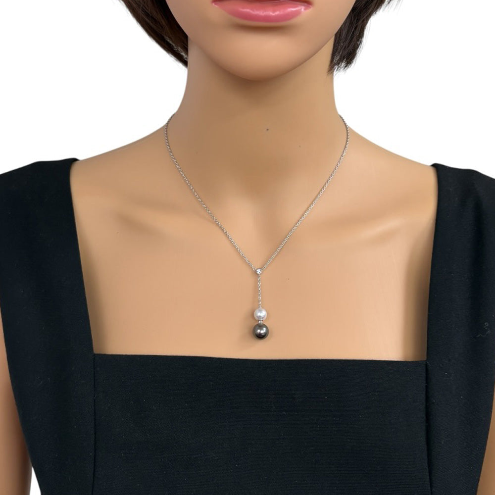 MIKIMOTO ミキモト ネックレス 18金 K18ホワイトゴールド パール