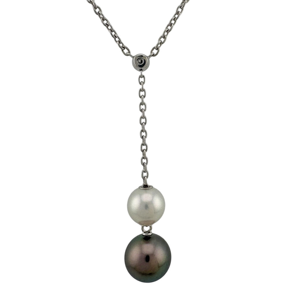 MIKIMOTO ミキモト ネックレス 18金 K18ホワイトゴールド パール