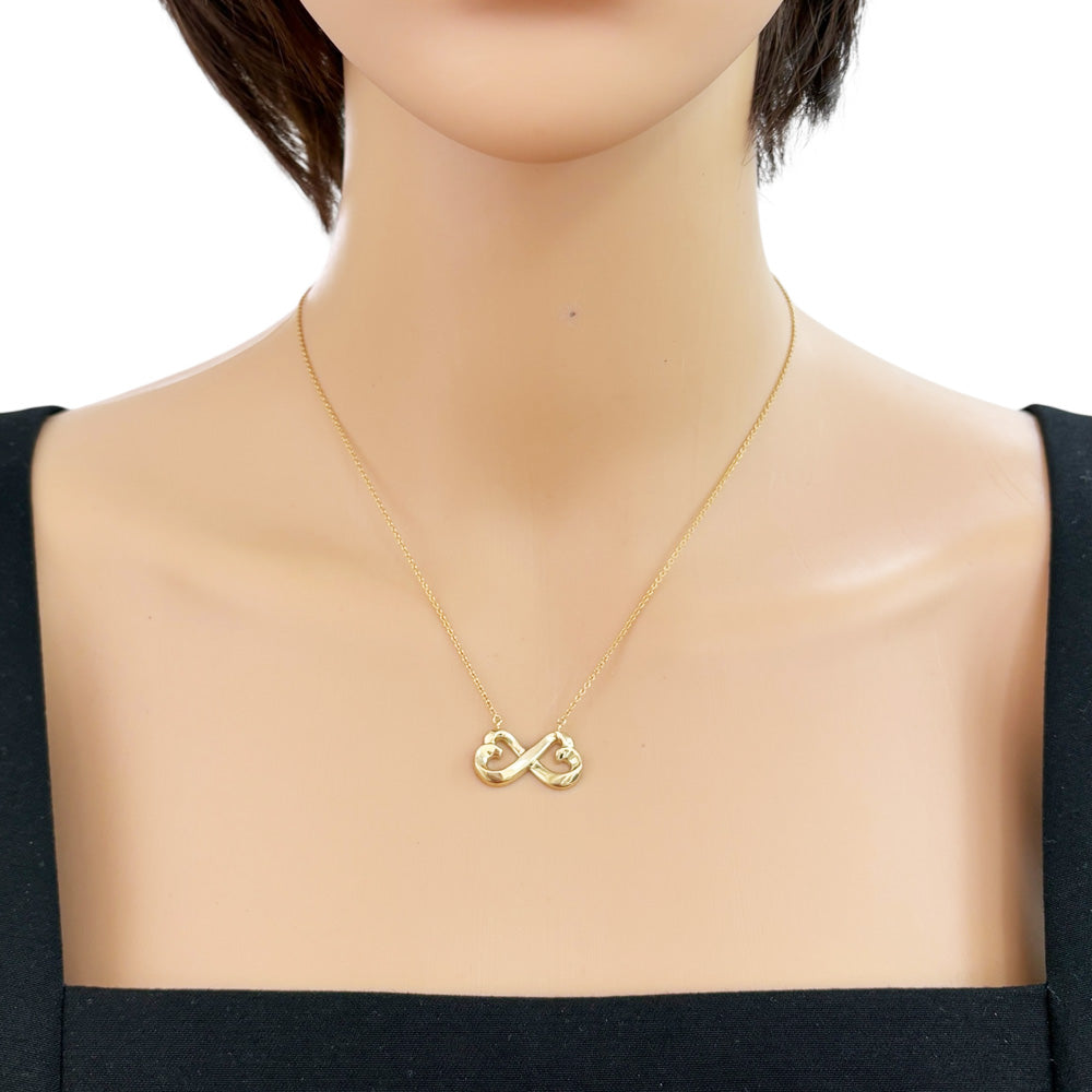 TIFFANY&Co. ティファニー ダブルラビングハート ネックレス 18金 K18 