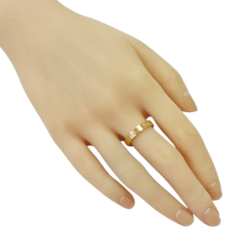 GUCCI グッチ アイコン リング 指輪 18号 18金 K18イエローゴールド