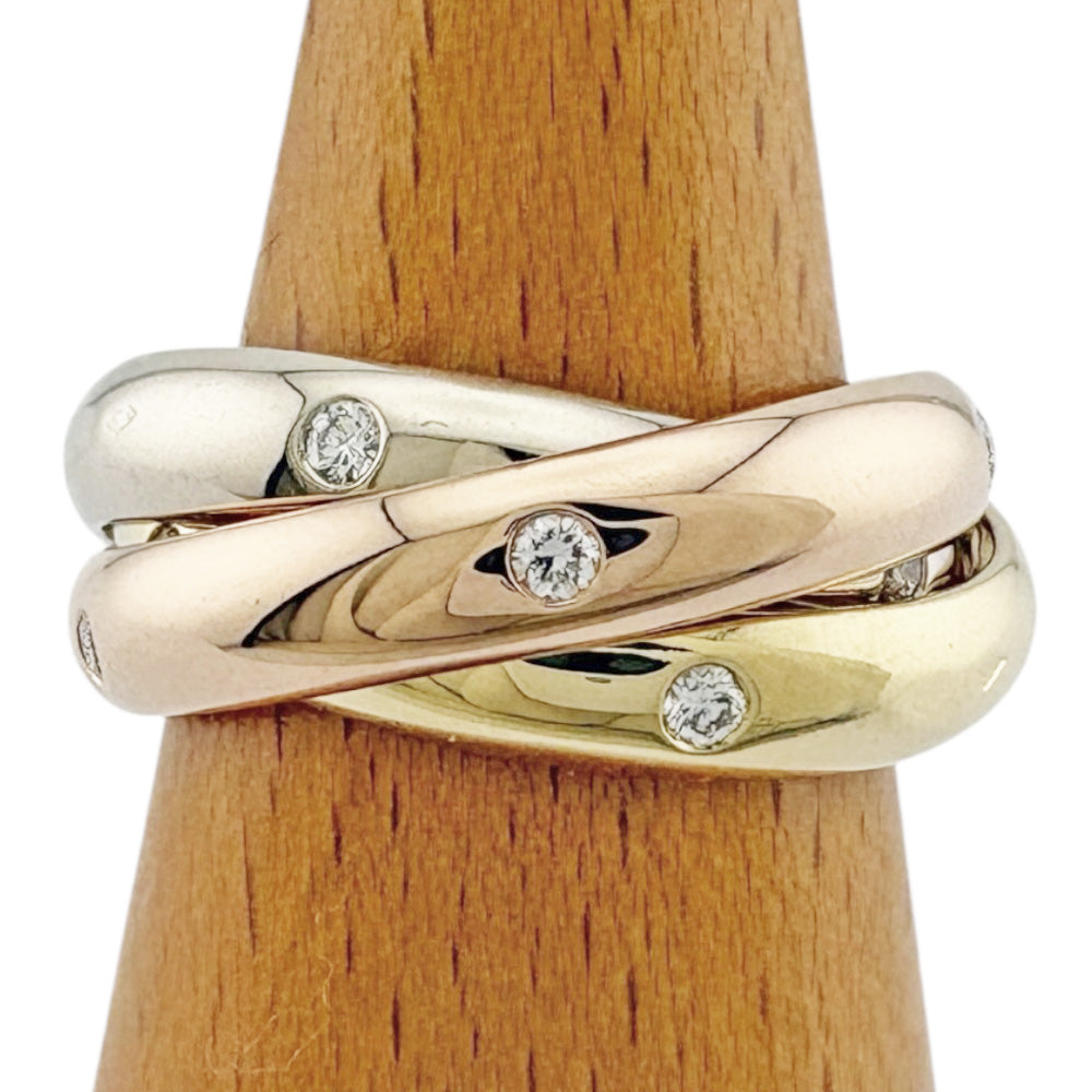 CARTIER カルティエ トリニティ ダイヤモンド リング 指輪 12号 18金 